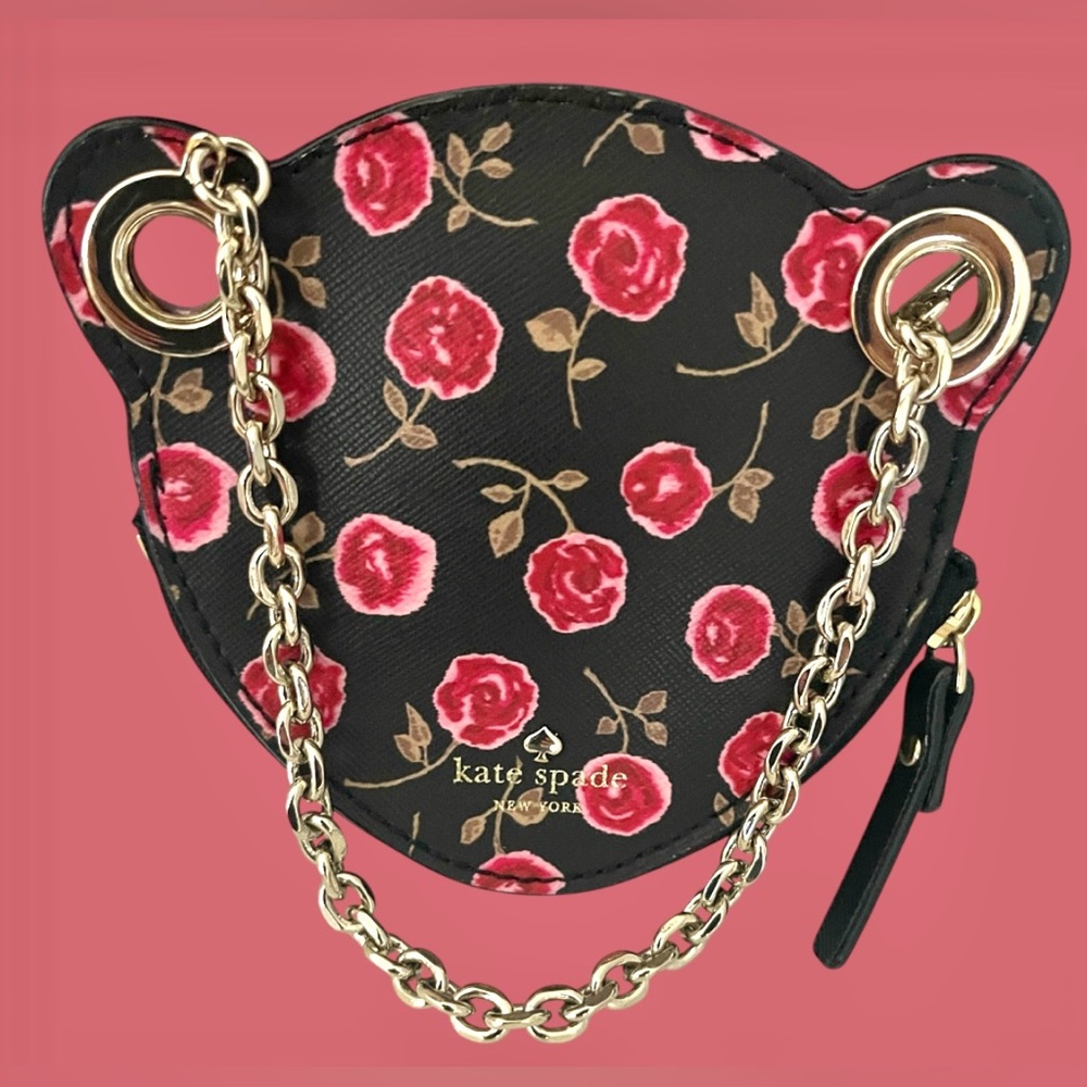 Kate Spade Cheetah Face Key & Card Holder - Brown and Black - Picture 11 of 14